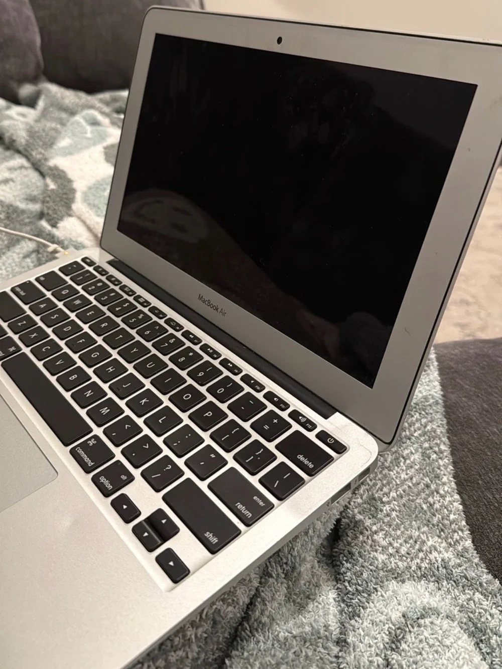 Apple MacBook Air Silver and Black Ultraportable Laptop with Charger